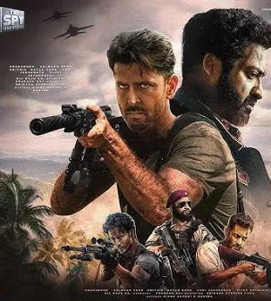Alt="War 2 Movie Poster featuring Hrithik Roshan and Jr NTR in action scene"